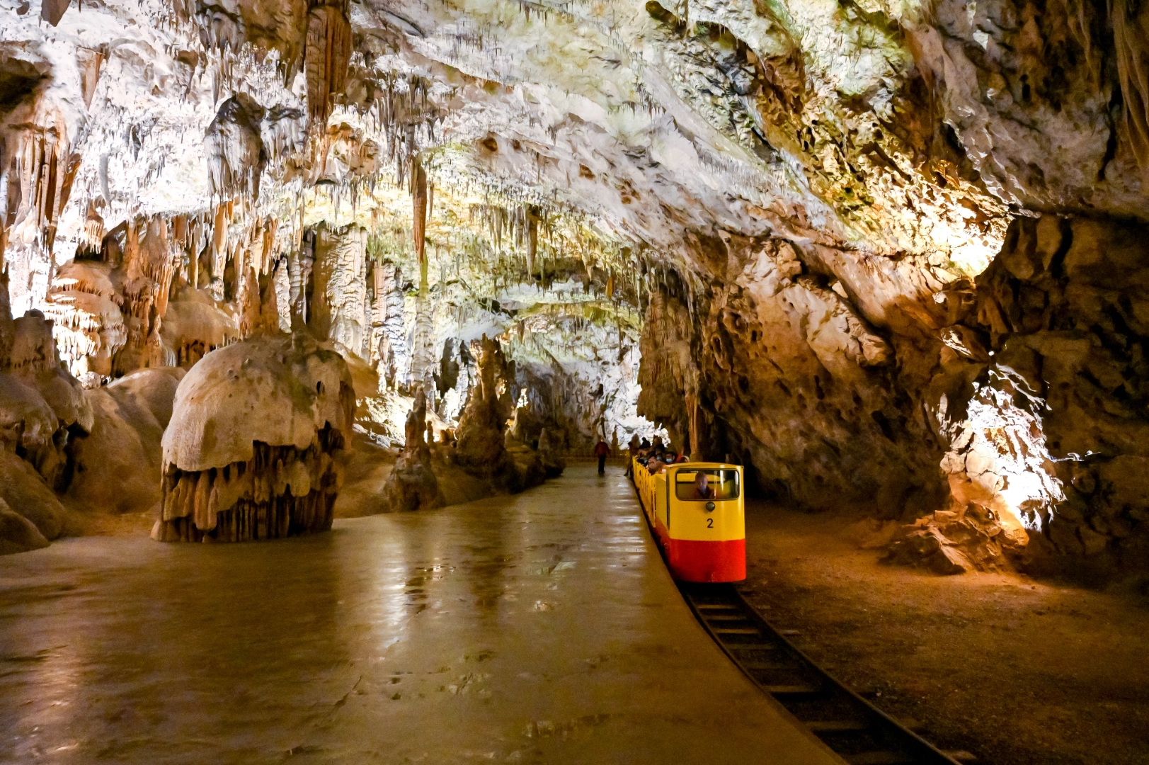 Postojna Cave tourist train excursion in Slovenia